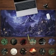 thumbnail image 2 of Night Purple Desk Mat Dark Academia Anime Computer Desk Keyboard Mat, 31.5 X 15.8 in Office Decor for Women Castle Aesthetics Mouse Pad XXL for Desktop Laptop Computer Mouse Gaming Pad, 2 of 7