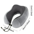 thumbnail image 2 of Travel Pillow, Memory Foam Neck Pillow with 360-Degree Head Support Comfortable Airplane Pillow with Storage Bag Lightweight Traveling Pillow for Sleeping Grey, 2 of 4