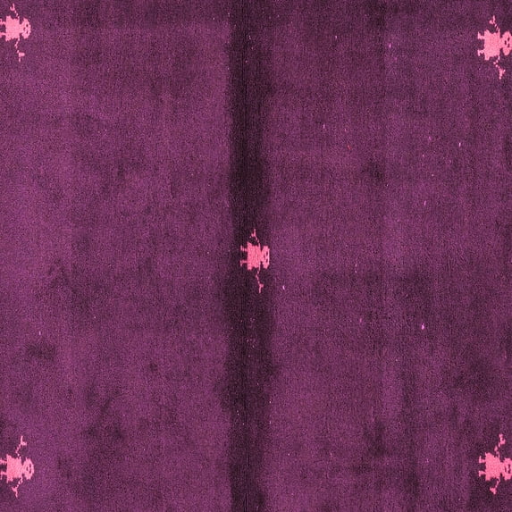 Ahgly Company Indoor Square Abstract Pink Modern Area Rugs, 4' Square