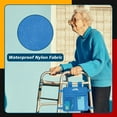 thumbnail image 6 of SupreGear Walker Side Bag, Water-Resistant Pouch, Hand-Free Storage for Folding Walkers, Seniors, Blue, 6 of 7