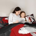 thumbnail image 5 of Castle Fairy Boys Girls Animal Koi Fish Twin Comforter Sets,Japanese Style Bedding Set, 5 of 8