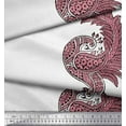 thumbnail image 2 of Soimoi Poly Georgette Fabric Peacock Block Printed Craft Fabric by The Yard 42 Inch Wide, 2 of 4