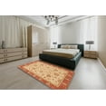 thumbnail image 5 of Ahgly Company Machine Washable Indoor Square Abstract Orange Red Area Rugs, 8' Square, 5 of 7