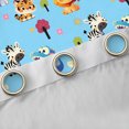 thumbnail image 4 of Homewish Dinsaur Tiger Zebra Curtains Pack of 2 (42x84 Each),Cute Zoo Animal Curtains Blackout,Blue Gray Orange Bedroom Curtains For Boys Kids,Breathable Home Decor, 4 of 6