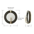thumbnail image 2 of 1 Light Wall Sconce In Industrial Style-12 Inches Tall And 12 Inches Wide-White Wash/Matte Brass Finish Capital Lighting 647311Ws, 2 of 7