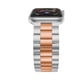 thumbnail image 3 of Stainless Steel Band Compatible with Apple Watch 38/40/41mm 42/44/45/49mm Ultra Series 9 8 7 6 SE 5 4 3 2 1 for Men Women (42/44/45/49mm, Silver-Rose Gold), 3 of 3