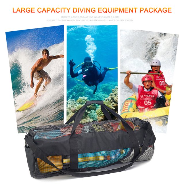 Bolsa De Malla Bolsa De Malla Bolso de hombro de gran capacidad de malla multifuncional para nadar en la playa al aire libre