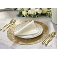 thumbnail image 2 of " OCCASIONS " 120 Plates Pack,(60 Guests) Heavyweight Premium Wedding Party Disposable Plastic Plates Set -60 x 10.25'' Dinner + 60 x 7.5'' Salad / Dessert (Rochelle White and Gold), 2 of 4