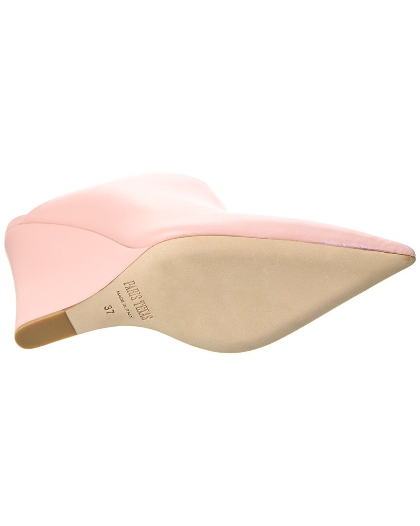 サンダル・ミュール PARIS TEXAS Green Leather Wanda Mules Paris Texas - Wanda metallic leather wedge mules Paris Texas