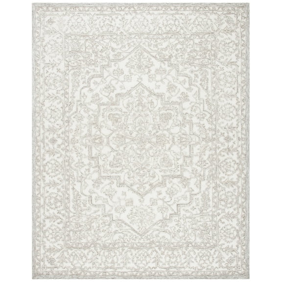 SAFAVIEH Trace Donna Floral Area Rug, Ivory/Natural, 8' x 10'