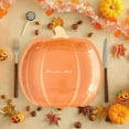 thumbnail image 5 of Pumpkin Paper Plates, Thanksgiving Party Plates, Cute Disposable Halloween Dessert Plates For Festivals, Orange Color, 10 Pieces, 7 Inch Size, Sturdy Paper Tableware, 5 of 6