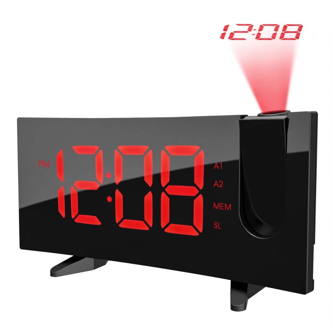 VicTsing Projection Alarm Clock, [CurvedScreen] Projection Clock
