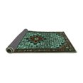 thumbnail image 2 of Ahgly Company Indoor Rectangle Persian Turquoise Blue Traditional Area Rugs, 7' x 9', 2 of 4