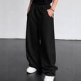 thumbnail image 2 of WERYOUNG Boys Casual Pants Elastic Waist Solid Color Wide Leg Sweatpants Toddlers Kids Lightweight Back To School Pants 4-5 Years, 2 of 7
