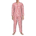 thumbnail image 3 of Honeii Popcorn 1 Pattern Mens Pajamas Set,2pcs Men's Lounge Long Sleeve Sleep Shirt and Pajama Bottoms Sleepwear Set,Mens Pjs Sets-X-Large, 3 of 7