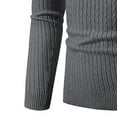 thumbnail image 4 of JTieacloth Pullover Casual Sweater Mens Autumn And Winter Sweater Still Turtleneck Solid Color Sweater(Gray), 4 of 5