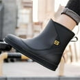 thumbnail image 4 of XIMIN Rain Overshoes for Women Mens Low Top Rubber Shoes Outdoor Work Fishing Car Wash Rubber Rain Shoes Casual Fashion Footwear (44, Black), 4 of 6