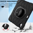 thumbnail image 2 of Dteck for iPad Air 11 inch 7th (M3) 2025 / 6th (M2) 2024, Heavy Duty Shockproof Protective Case Stand and Hand/Shoulder Strap for iPad Air 6th Generation Cover with Pen Holder, Black, 2 of 11