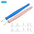 thumbnail image 3 of Uxcell diamond painted Art Drill Pen Set, 2 Sets Diamond Art Drill Pen with 6 diamond painted Pen Heads Blue Gold Tone, 3 of 5