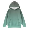 thumbnail image 3 of TQWQT Girl's Mint Green Hoodie Size 10-12 Fleece Hoodies Long Sleeve Oversized Gradient Hoodie Cute Drawstring Pullover Hoodies Kids Preppy Clothes 7-8 Years, 3 of 4