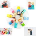 thumbnail image 4 of Wooden Peg Dolls Unfinished People, 10Pcs Wooden Decorative DIY Doll People Shapes Nature Wooden for Kids Painting, 4 of 5
