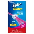 thumbnail image 2 of Ziploc Slider Storage Bags, Quart, 76 ct, 2 of 6