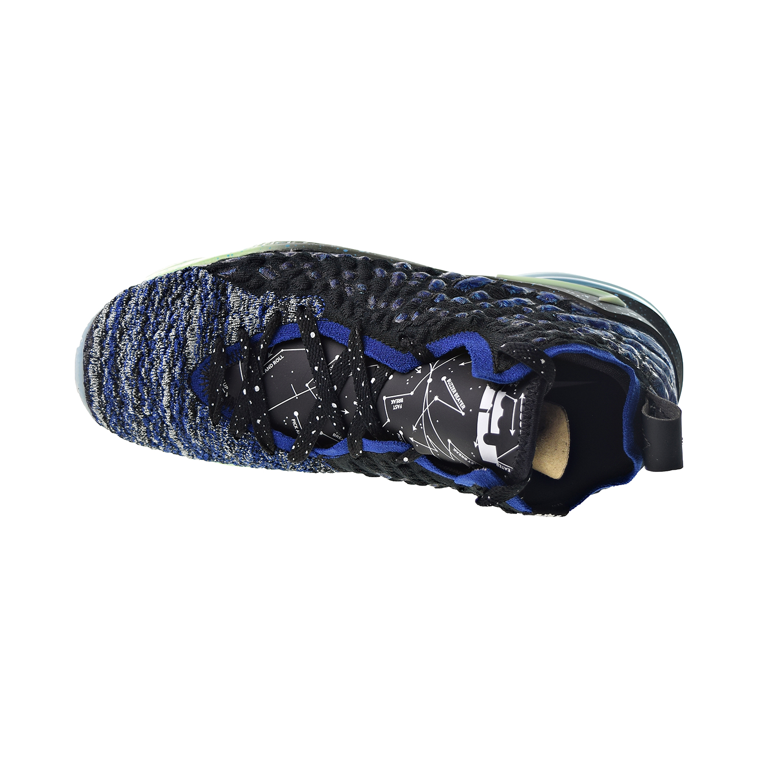 Nike LeBron XVII ‘Constellations’ Big Kids' Shoes Deep Royal Blue-Vapor Green bq5594-407 - image 5 of 6