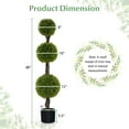 thumbnail image 3 of Gymax 4 FT Artificial Boxwood Topiary Ball Tree w/ Weighted Pot Faux Cypress Tree, 3 of 10