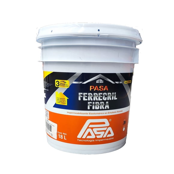 Impermeabilizante Acrilico Fibratado Pasa 3 años 18Lt Rojo PASA 34016