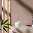 thumbnail image 4 of ABCISI Ceramic Fruit, Artificial Apple Statue Figurine Gifts, Tabletop Fruit Sculpture Ornament for Dining Room Home Bookshelf Decor, White, Small, 4 of 7