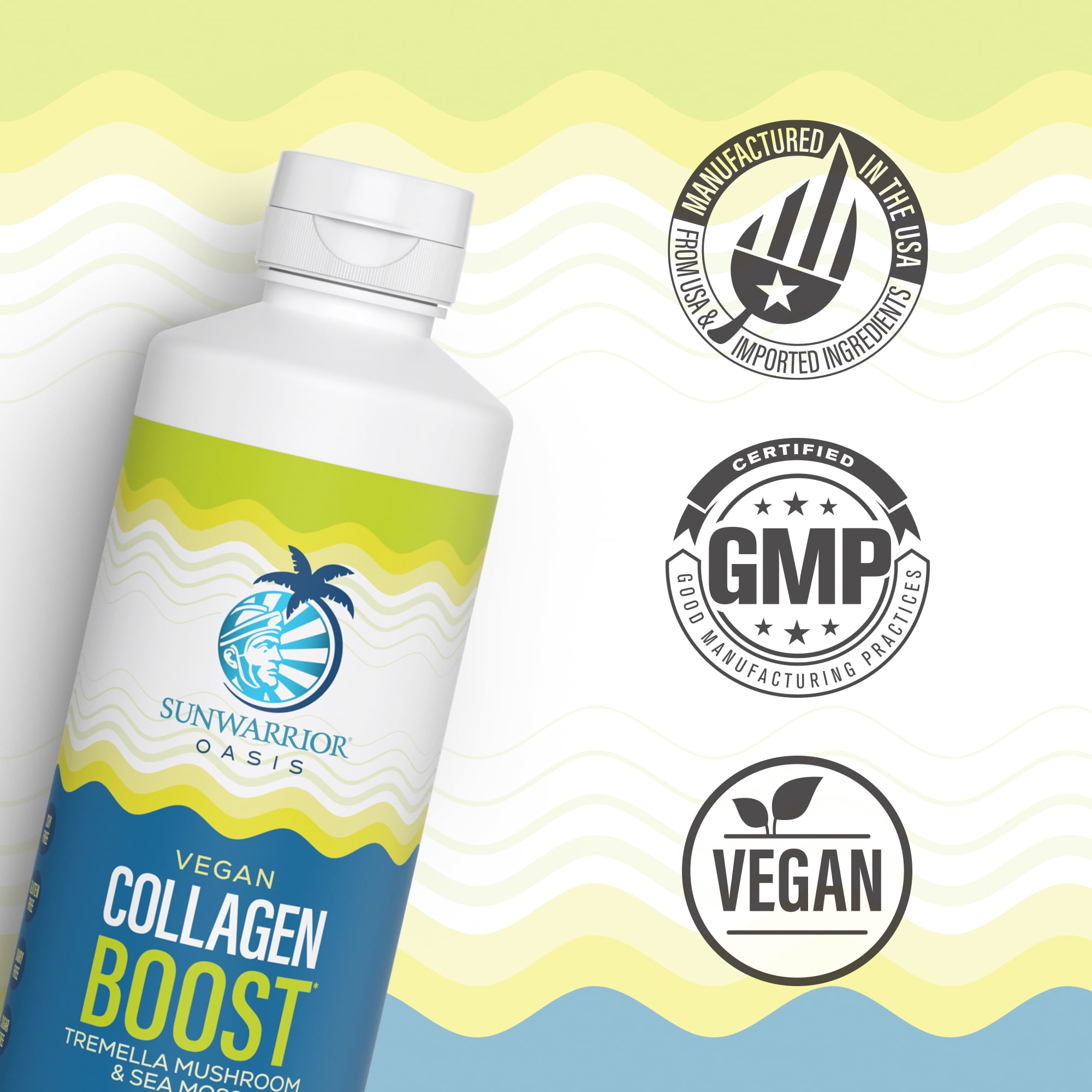 US Vegan Collagen Boost Coconut Lime 450ml Bottle (30 srv)