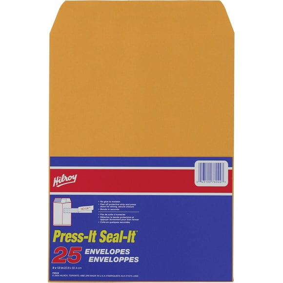 Hilroy Kraft Envelopes 9" x 12", 300ct