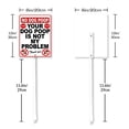 thumbnail image 2 of No Dog Poop Sign With Metal Stake, 8" x 23.6" Aluminum Yard Sign for Street, Garden Lawn Neighborhoods, 2 of 5