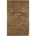 thumbnail image 7 of SAFAVIEH Clyde Solid Plush Polyester Shag Area Rug, Light Brown, 4' x 6', 7 of 7