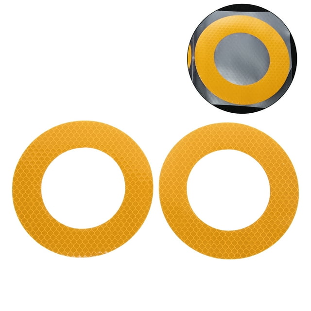 Calcomanía reflectante de parachoques Unique Bargains, patrón de ojos de ángel en rectángulo fluorescente naranja y amarillo, decoración personalizada para coche