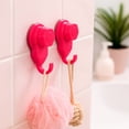 thumbnail image 6 of Strong Hold Vacuum Suction Cup Hooks Shower-Kitchen Walls Organizer Loofah Set of 2 Pink, 6 of 7