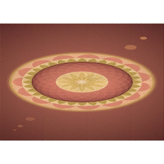 Ahgly Company Machine Washable Indoor Rectangle Transitional Pumpkin Orange Area Rugs, 2' x 3'
