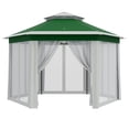 thumbnail image 5 of Riedhoff 79.5" Pop up Gazebo Screen Tent with Mosquito Netting Outdoor Canopy, 6 Sided,Green, 5 of 7