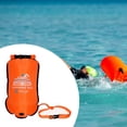 thumbnail image 1 of Bolsa de almacenamiento con doble bolsa de aire para boya de natación, flotador para pesca, kayak y entrenamiento de natación. Naranja, 1 of 8
