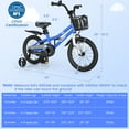 thumbnail image 6 of Costway 16'' Kid's Bike with Removable Training Wheels & Basket for 4-7 Years Old Blue, 6 of 9