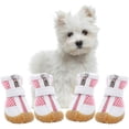 thumbnail image 2 of 4Pcs Pet Dog Sports Puppy Booties Sandals Mesh Shoes Dog Shoes for Small Dogs Boots, Breathable Dog Booties PawProtector for Hot Pavement WinterSnow Hiking Booties, 2 of 7