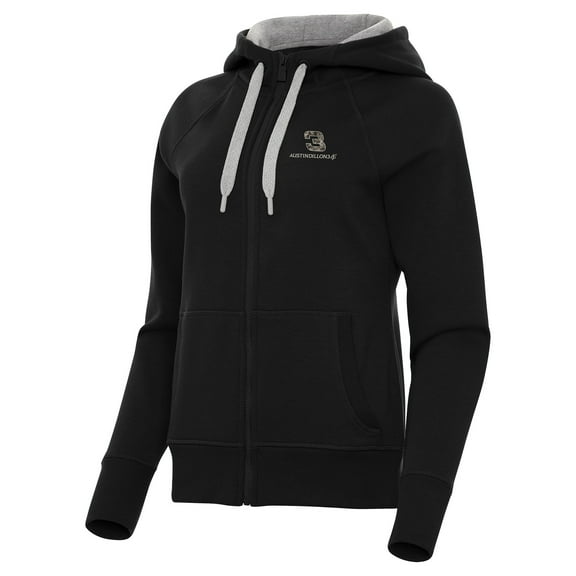 Women's-Antigua  Black Austin Dillon Victory Full-Zip Hoodie