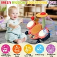 thumbnail image 5 of JUGAAD LIFE Drum Set for Toddler Kids, Baby Drum Set Toys Gift for 1 2 3 Year Old, Musical Instruments Learning Toys with 2 Drumsticks and Microphone (Pink), 5 of 6