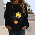 thumbnail image 1 of Hauts pour Femmes Décontractés Élégants 2023 Manches Longues Imprimé Col Rond Pull Blouse Costumes d'Halloween pour Femmes en Solde, 1 of 6