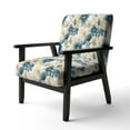 thumbnail image 3 of Designart "Floral Escape In Blues I" Chaise d'Appoint Rembourrée Florale Bleue - Fauteuil de Cottage pour Chambre, 3 of 7