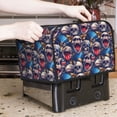 thumbnail image 7 of Balery rock Skull blue record Pattern Oven Cover Kitchen Bread Machine Protector, 4 Slice Toaster Cover for Home, Anti Dust Fingerprint Coaster Cover, 7 of 7