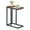 Brown, variant on VECELO C-Shaped Sofa Side Table, Wood Narrow End Table with Metal Frame for Living Room/Bedroom/Office, Brown