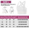 thumbnail image 2 of Ropa interior deportiva de alto impacto para mujer, ropa interior deportiva para correr con tiras cruzadas en la espalda, ropa interior con copas desmontables, color blanco, 2 of 5