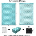 thumbnail image 5 of Outdoor Rugs 9x12 Ft, MJIAexp Large RV Outdoor Mat, Reversible Outdoor Patio Rug, Plastic Straw Waterproof Area Camping Rug Modern Floor Mat for Patio, Backyard, Deck, Picnic, Beach, Teal, 5 of 5