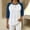 Navy, variant on Women's 3/4 Sleeve Raglan Shirts, Crew Neck Casual Baseball Tops Color Block Basic Jersey Tees Green XL(XL)